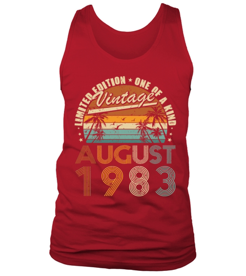 40th birthday vintage august 1983 one of a kind Tank Top Unisex