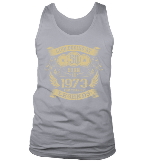 50th Birthday Gifts Life begins at 50 years old Tank Top Unisex
