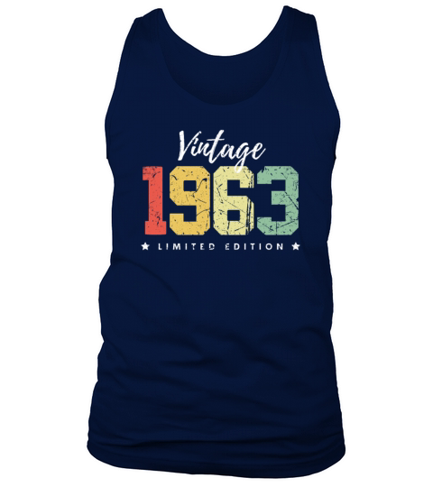 60 Years Vintage 1963 Retro 60th Birthday Tank Top Unisex