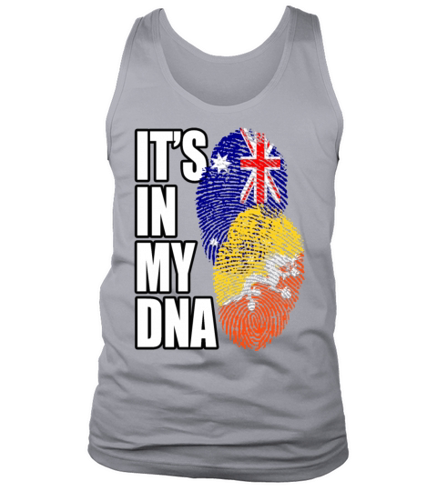 Bhutanese And Australian Mix Heritage DNA Flag Tank Top Unisex