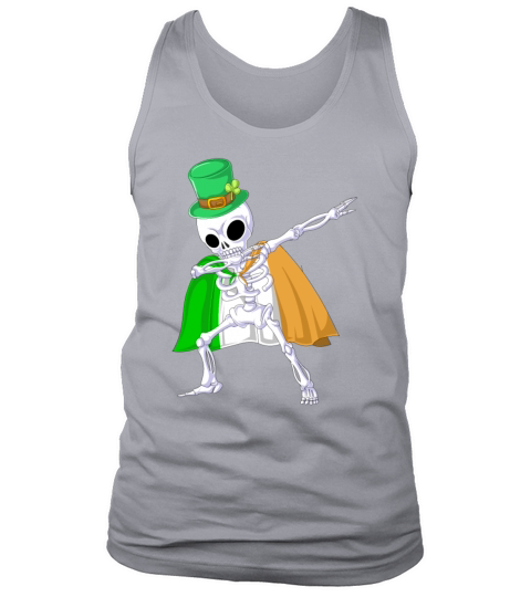 dabbing skeleton st patricks day Tank Top Unisex