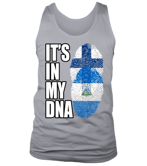 Finland And Nicaraguan Mix Heritage DNA Flag Tank Top Unisex