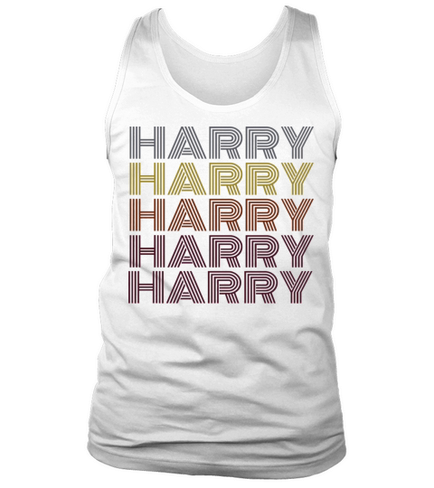 Graphic 365 First Name Harry Retro Pattern Vintage Tank Top Unisex