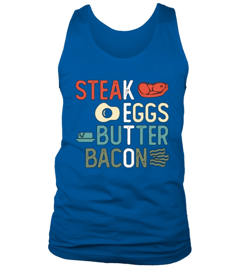 Ketogenic Diet Steak Eggs Butter Bacon Keto Life Tank Top Unisex