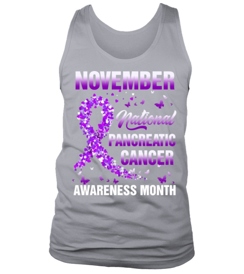 November Purple Ribbon Pancreatic Cancer Awareness Tank Top Unisex