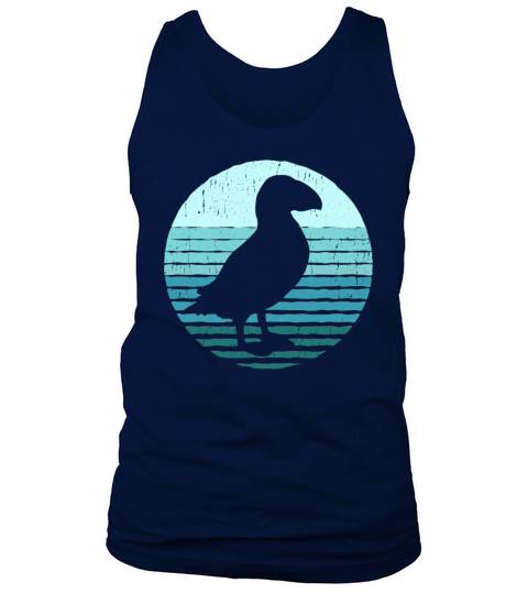 Puffins Bird Vintage Iceland Seabird Puffin Tank Top Unisex