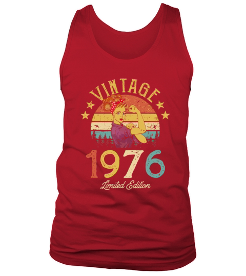 Vintage 1976 Made In 1976 46th Birthday Women 46 Y Tank Top Unisex