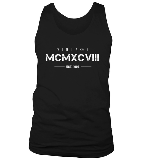 Vintage Born In 1998 Roman Numerals 24th Tank Top Unisex