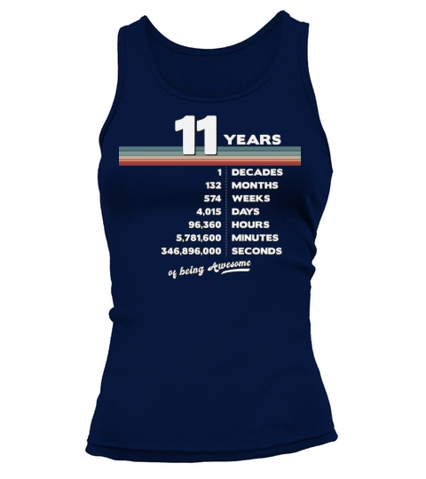 11st Birthday Vintage 11 Years Old Retro 132 Tank top Woman