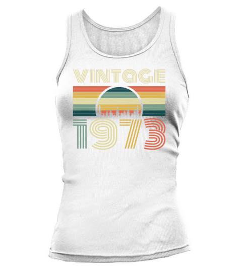 1973 Vintage born in Retro age Birthday gift idea Tank top Woman
