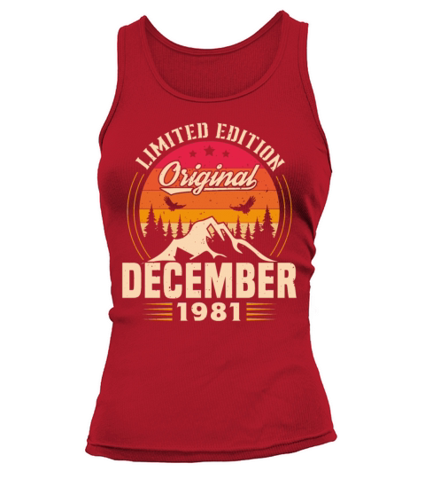 Birthday Gift December 1981 Vintage Retro Tank top Woman