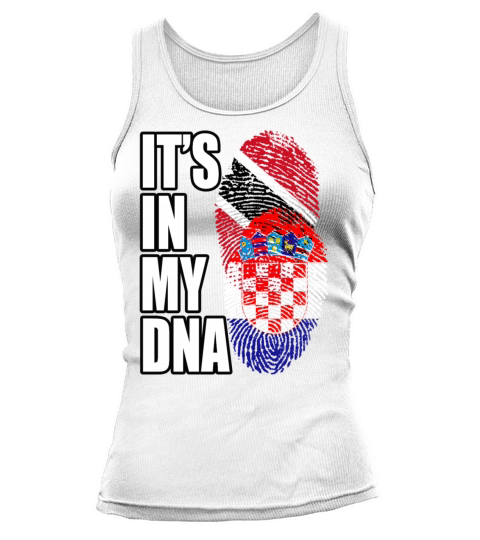 Croatian And Trinidad Tobago Mix Heritage DNA Flag Tank top Woman
