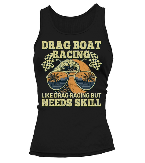 drag boat driver speedboat racing vintage Tank top Woman