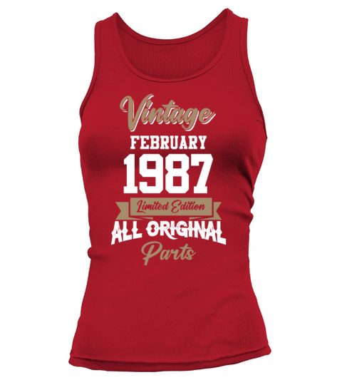 February 1987 Vintage Birthday Present Tank top Woman