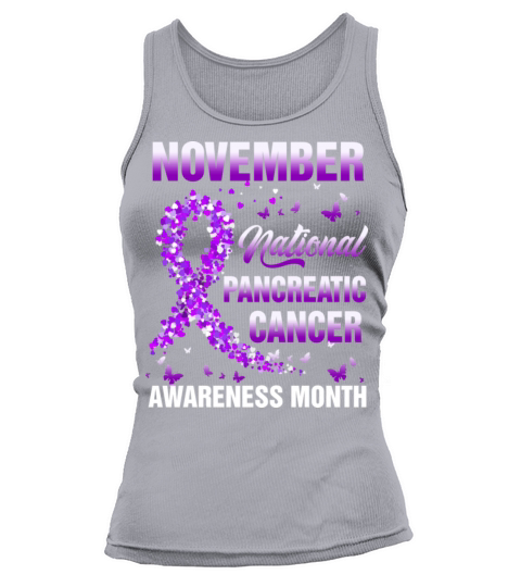 November Purple Ribbon Pancreatic Cancer Awareness Tank top Woman