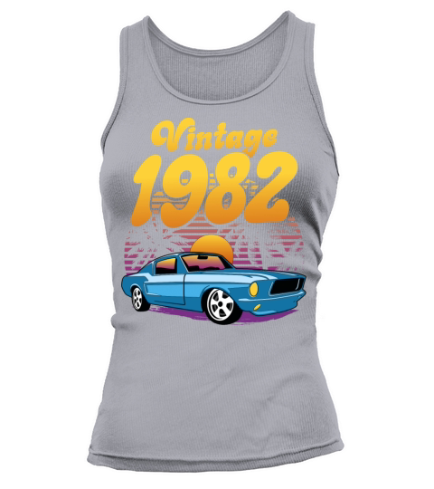 Retro Sunset With Car Vintage 40th Birthday Tank top Woman