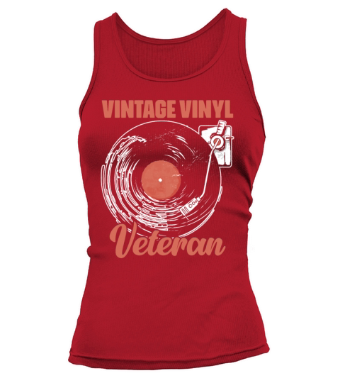 Retro Vintage Vinyl Veteran LP for Music Lover Tank top Woman