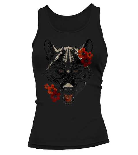 Wolf Flower Tatoo Vintage Tank top Woman