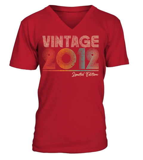 11 Years Old Vintage 2012 11th Birthday Gifts V-Neck T-shirt