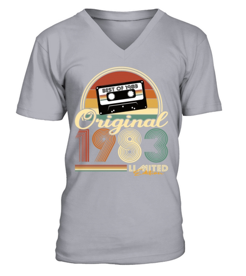 40th birthday vintage 1983 original 1983 V-Neck T-shirt
