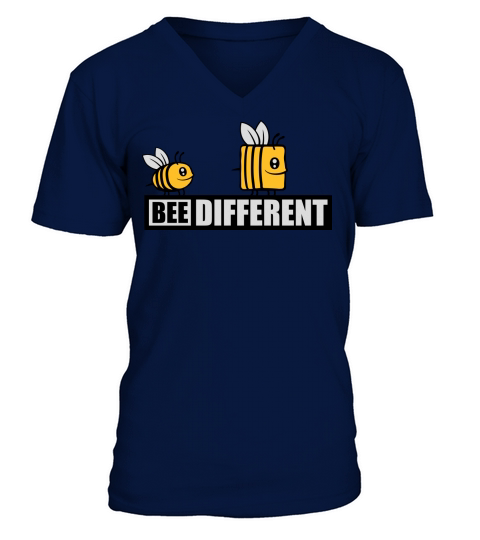 bee different saying quote V-Neck T-shirt