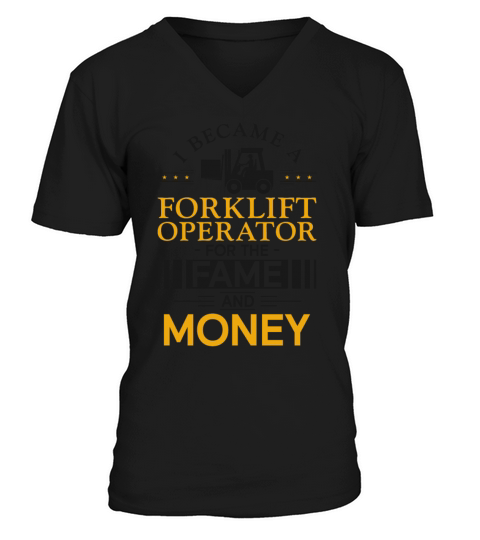 Certified Forklift Truck Operator V-Neck T-shirt