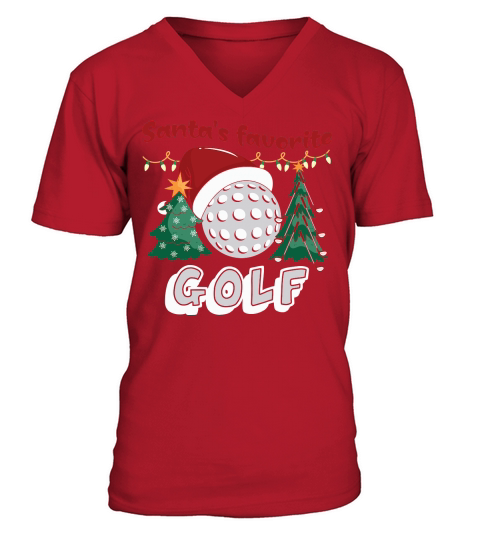 Christmas Sport Christmas Santas Favorite Golf V-Neck T-shirt