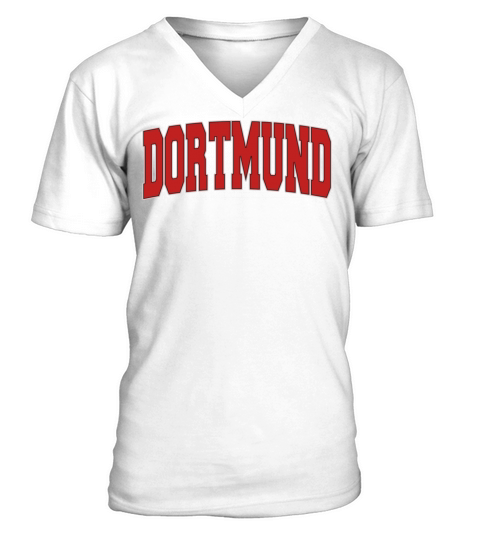 Dortmund Germany Varsity Style Vintage Retro Germa V-Neck T-shirt