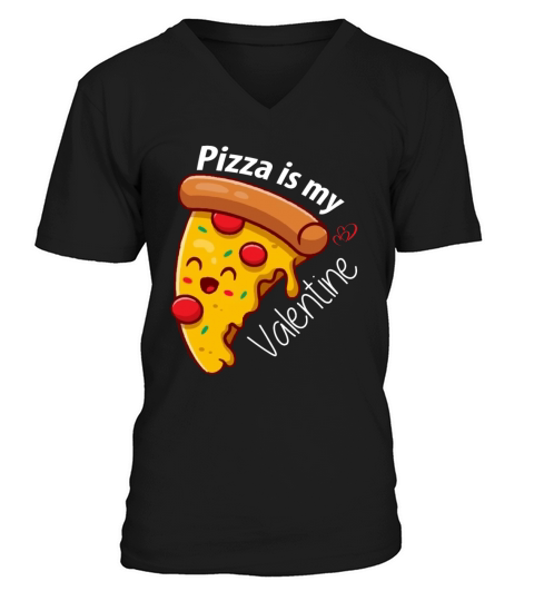 Pizza Is My Valentine Funny Valentines Day Boys V-Neck T-shirt