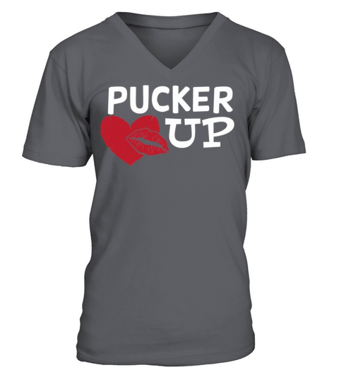 Valentimes Day Pucker Up Lips Valentine Day Gift81 V-Neck T-shirt