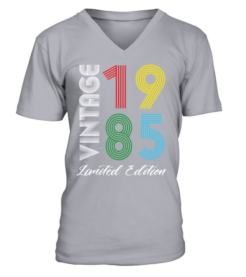 Vintage 1985 Vintage Birthday Retro Vintage V-Neck T-shirt