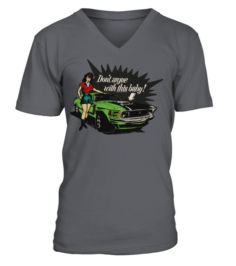 Vintage Muscle Car Driver V-Neck T-shirt