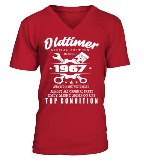 Vintage Special Edition Model 1967 Birthday V-Neck T-shirt