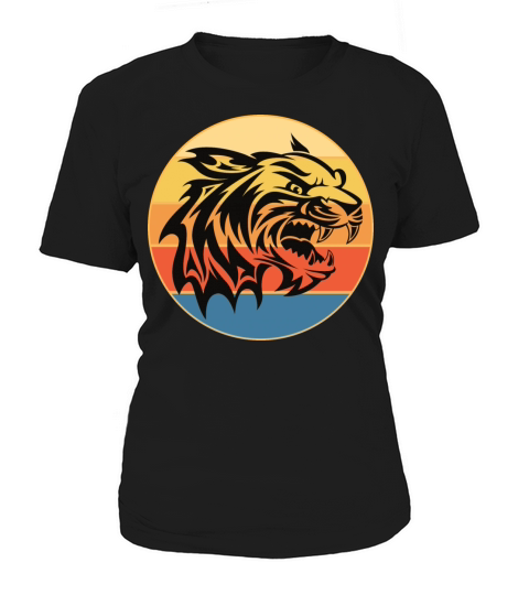 Tiger Big Cat Vintage Retro Sunset Women's T-Shirt