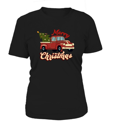 Xmas Merry Christmas Vintage Pickup Truck Women's T-Shirt