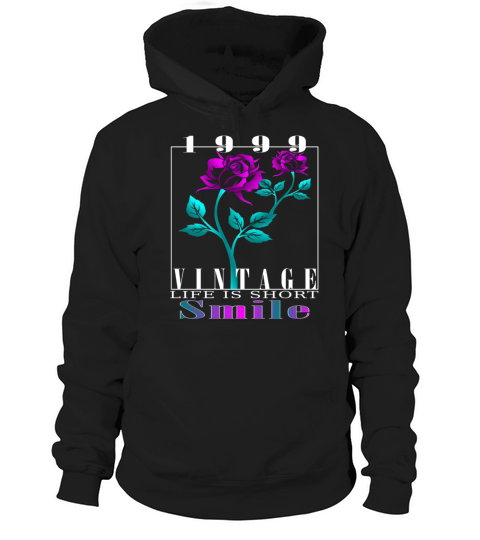 1999 Born Vintage Rose Gift Hoodie Unisex