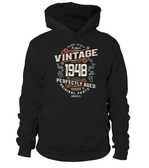 75 Years Old Vintage 1948 Man Myth Legend Hoodie Unisex