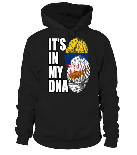 Cypriot And Colombian Mix Heritage DNA Flag Hoodie Unisex