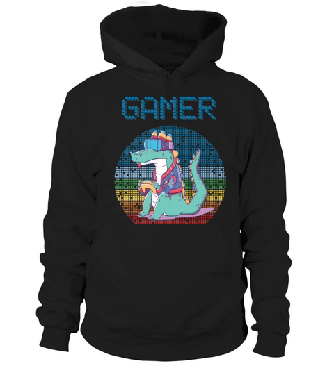 Gamer Retro Video Games Vintage Gaming Funny Croco Hoodie Unisex