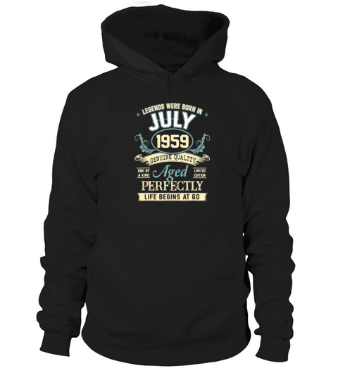 July 1959 60th Birthday Gift 60 Year Old For Men Hoodie Unisex