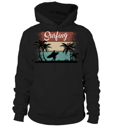 Retro Vintage Surfing Hoodie Unisex