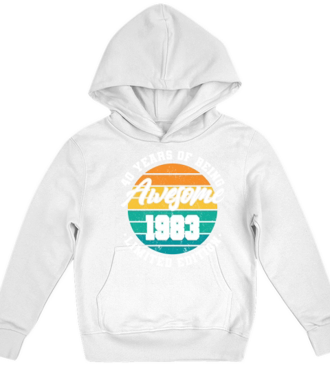 40th birthday 40 years of being awesome 1983 Kids Hoodie