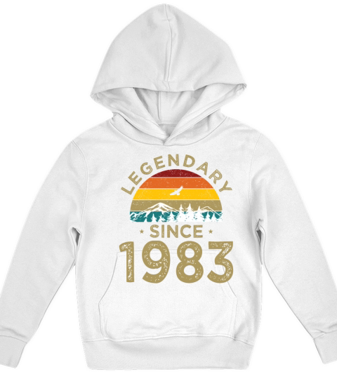 40th birthday vintage 1983 legendary since 1983 Kids Hoodie