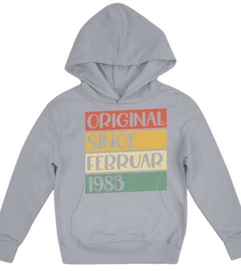 40th birthday vintage february 1983 original 1983 Kids Hoodie