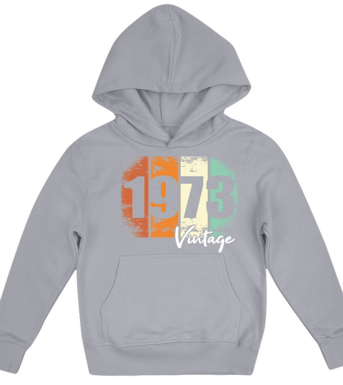 50th birthday born in 1973 vintage 1973 Kids Hoodie