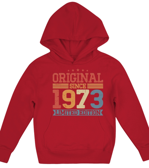 50th birthday vintage 1973 original since 1973 Kids Hoodie
