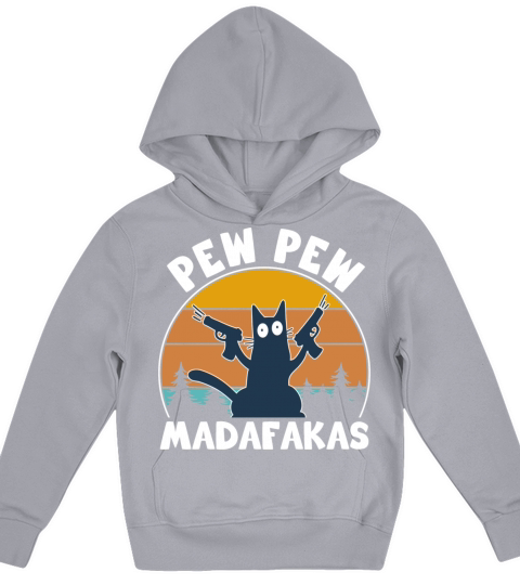 CAT PEW PEW VINTAGE Kids Hoodie