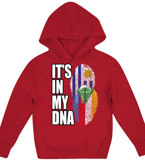 Comoran And Uruguayan Mix Heritage DNA Flag Kids Hoodie