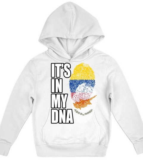 Cypriot And Colombian Mix Heritage DNA Flag Kids Hoodie
