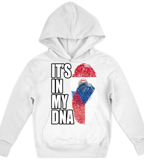 Czech And Paraguayan Mix Heritage DNA Flag Kids Hoodie
